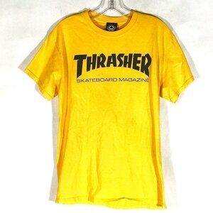 Vintage Skate Yellow THRASHER Skateboard Magazine Short Sleeve T Shirt